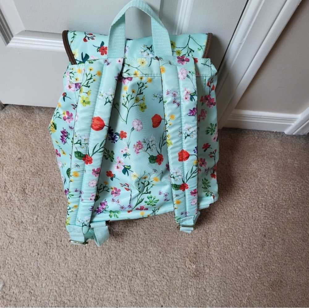 Teal Floral Backpack Froom Indigo, New With Tags - Picture 2 of 5